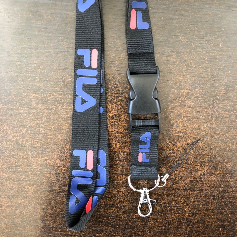 Black fila lanyard